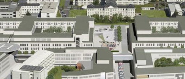 Bildet: Det nye universitetssykehuset blir på 111.000 kvadratmeter. (Illustrasjon: Norconsult)