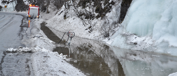 Rask åpning av frosne stikkrenner