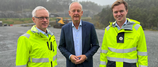 Bildet: Energisamarbeidet i Lyseparken gir rom for mange flere arbeidsplasser i Bjørnafjorden kommune i Vestland. F.v. administrerende direktør Øystein Haaland i Eviny Termo