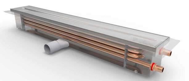 Bildet: HXdrain varmeveksler for dusjsluk fra Meander Heat Recovery