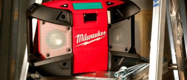 Arbeidsradio med støtdempere