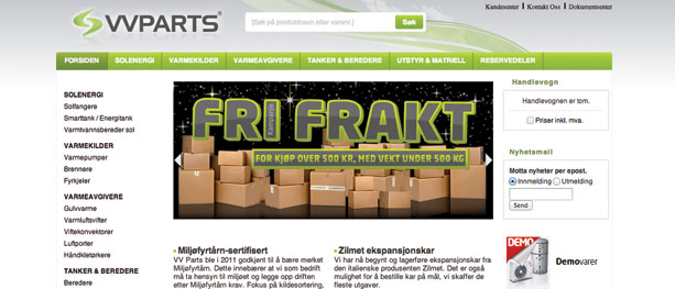 VV Parts går nettveien