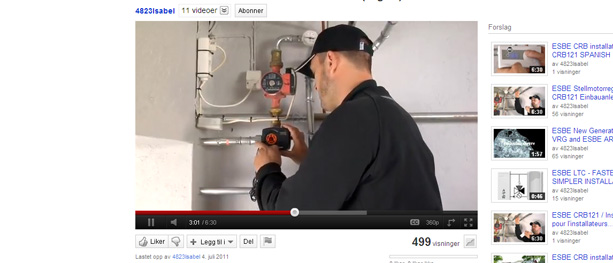 ESBE tar i bruk YouTube