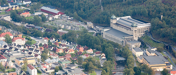 Såheim kraftstasjon på Rjukan