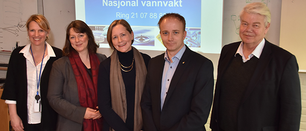 Vannvakten et eksempel på godt samarbeid mellom stat og faglige aktører. Fra venstre: avdelingsdirektør Line Vold