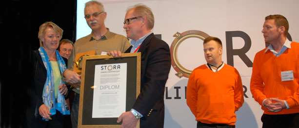 Bildet: Gøteborg-firmaet JEFF Electronics vant den svenske inneklimaprisen under Nordbygg i Stockholm. Foto: Ketil Sterner