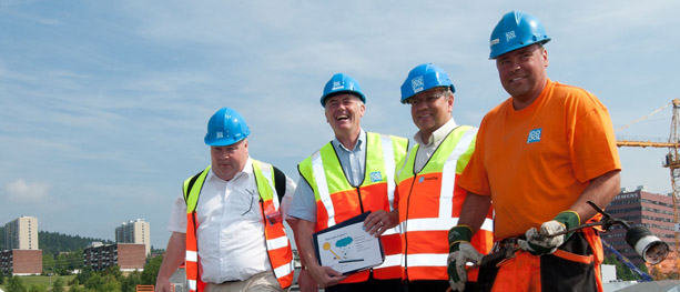 Rullet ut frisk luft på taket