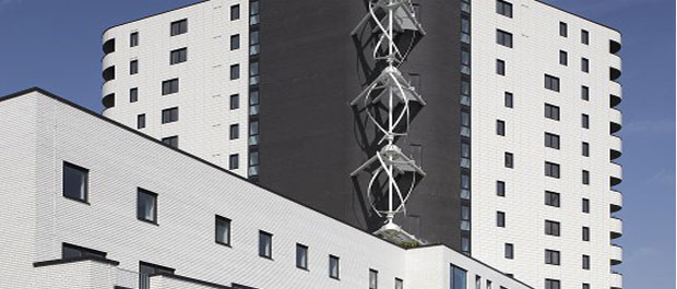 Illustrasjonsfoto: Building augmented wind turbine (vertical axis) (Kinetica