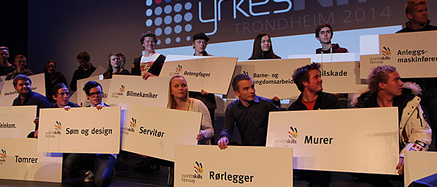 Bildet: Fra åpningssermonien under fjorårets Yrkes-NM i Trondheim (Foto: WorldSkills Norway)