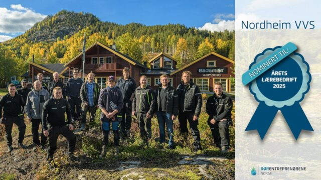 Nordheim VVS nominert til Årets Lærebedrift 2025