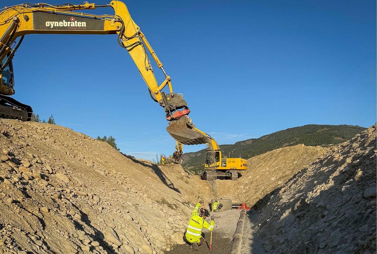 Legger PP i avløpsledning med lite fall