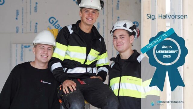 Sig. Halvorsen nominert til Årets Lærebedrift 2026