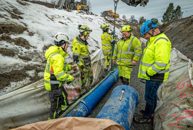 Tester hver skjøt med luft