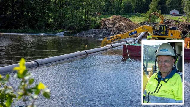 Krevende elvekryssing gikk så kjapt at byggherren nesten gikk glipp av det
