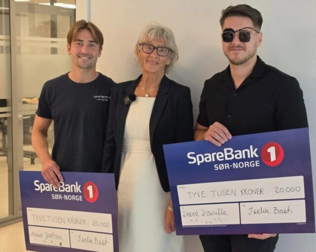 David og Marius mottok nyopprettet Sørum-stipend